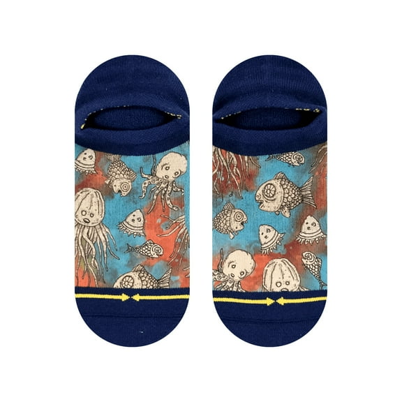 Oceans No Show Sock With Art By Bad Otis Link