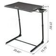TV Tray Table, Folding TV Dinner Table with Cup Holder, Adjustable TV