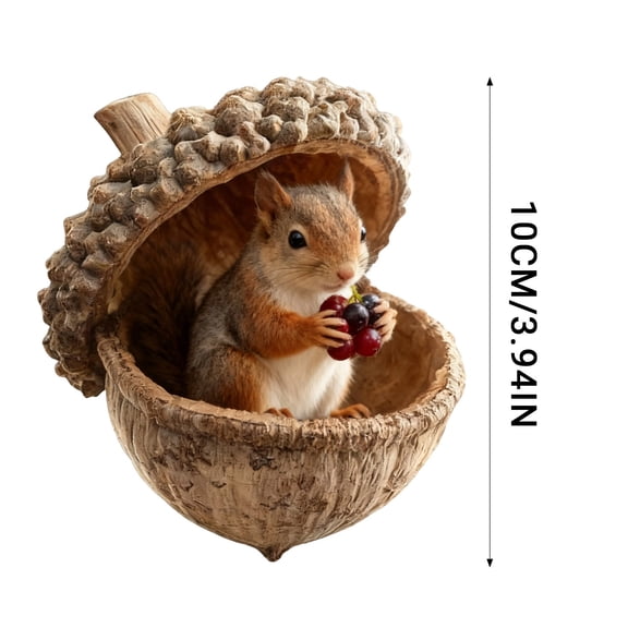 Virelaxpo 4 Inch Acrylic Acorn and Forest Cute Christmas Tree Ornament, Holiday Decoration Pendant for Xmas Decor, Nature Theme Festive Gift for Home Use