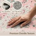 thumbnail image 6 of ODIKA Pink Vintage Throw Scrolling Botanical Border Variegated Entryway Low Profile Flatwoven for Great Room, Indoor Open Concept, Large Living, 6 of 7