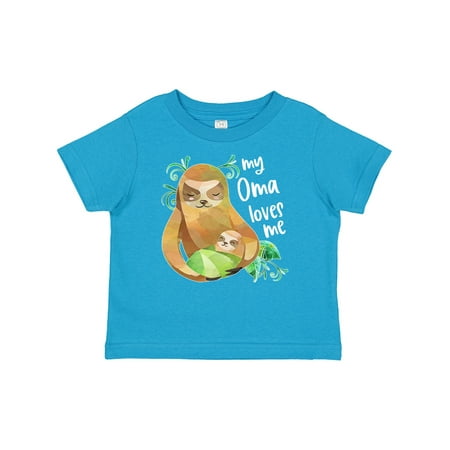 

Inktastic My Oma Loves Me Cute Sloth and Baby Gift Baby Boy or Baby Girl T-Shirt