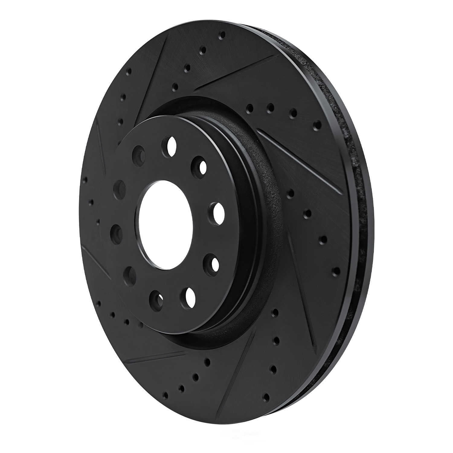 Dynamic Friction Company 633-42038L DFC Brake Rotor - Drilled And Slotted - Black