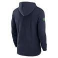 thumbnail image 3 of Men's Nike College Navy Seattle Seahawks 2024/25 Sideline Performance Long Sleeve Hoodie T-Shirt, 3 of 3