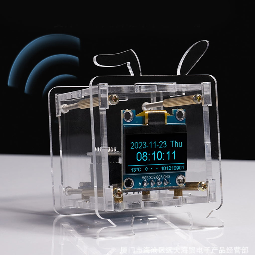 CIYISON WiFi Clock Module OLED Display DIY Time Date Temperature Humidity Weather Forecast Indicator DC5V Clock