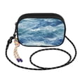 thumbnail image 2 of FORMRS Mini Crossbody Bag for Women Adjustable Shoulder Rope Travel Casual Phone Purse, Blue Watercolor Ocean Waves, 2 of 7