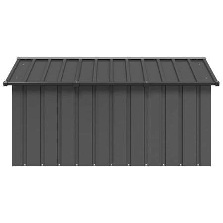 vidaXL 犬小屋 アントラシート 116.5x153x81.5 cm 亜鉛メッキ鋼動物 ペット用品 ペット用品 犬用品 ドッグハウス 代引不可