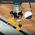 thumbnail image 2 of POWERTEC Router Guide Rail Adapter for Makita RT0701C, XTR01Z, DRT50 and RT0700C Trim Routers - Compatible with Powertec, Makita, Festool, Milwaukee, Kreg ACS, WEN, Triton, Ridgid Guide Rails, 72021N, 2 of 7