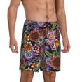 thumbnail image 3 of Rocae Vintage Floral for Men's Soft Sleep Pajama Shorts, Waistband and Pockets, 3 of 9