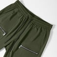 thumbnail image 5 of Resicozy Men's Casual Cargo Sweatpants Waist Drawstring Joggers Hiking Tactical Pants for Men with Zipper Pockets Army Green 2XL, 5 of 5