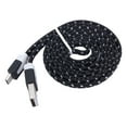 thumbnail image 1 of Cable plano trenzado de tela para cargador de datos Micro USB 2,0, 1m, para Samsung Galaxy, 1 of 3
