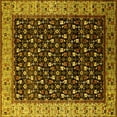 thumbnail image 1 of Ahgly Company Indoor Square Oriental Yellow Industrial Area Rugs, 3' Square, 1 of 4