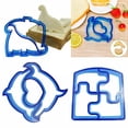 thumbnail image 2 of Yuarrent 3 unids/set de moldes en relieve para niños con forma de Animal para pastel, pan, sándwich, moldes para galletas, tostadas, Herramientas de estampado, 2 of 6