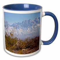 3drose, Organ Mountains, Las Cruces, New Mexico - Us32 Ldi0002 - Larry Ditto, 11oz Two-tone Blue Mug
