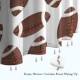 thumbnail image 6 of Brown Footballs Pattern Shower Curtain 36"x72" ,Bathroom Decorative Shower Curtains Set with 12 Hooks,Modern Waterproof Washable Shower Curtain, 6 of 6