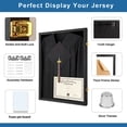 thumbnail image 3 of Large Graduation Shadow Box - 2PC-Graduation Gown Display, Wall-Mount Lockable Graduation Display Frame with Acrylic Glass Door for Graduation Keepsakes, Cap and Gown, Dioplma, Large Black, 3 of 6