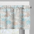 thumbnail image 3 of Ambesonne Nautical Valance Pack of 2, Pastel Toned Seashells, 54"X18", Tan Turquoise White, 3 of 5