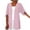 Pink, variant on Women's 3/4 Sleeve Cardigans Cotton Lightweight Open Front Cardigan Casual Loose Breathable Beach Cover Ups Plus Size Lounge Cardigan