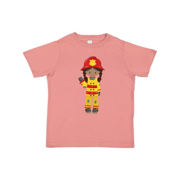 Inktastic African American Girl, Girl Fireman, Firefighter Girls Toddler T-Shirt