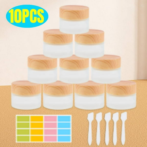 YangNengwen Cosmetic Jars 0.5 oz Bottle Cap Lid Refillable Travel Bottles, Multicolor, 10 Count