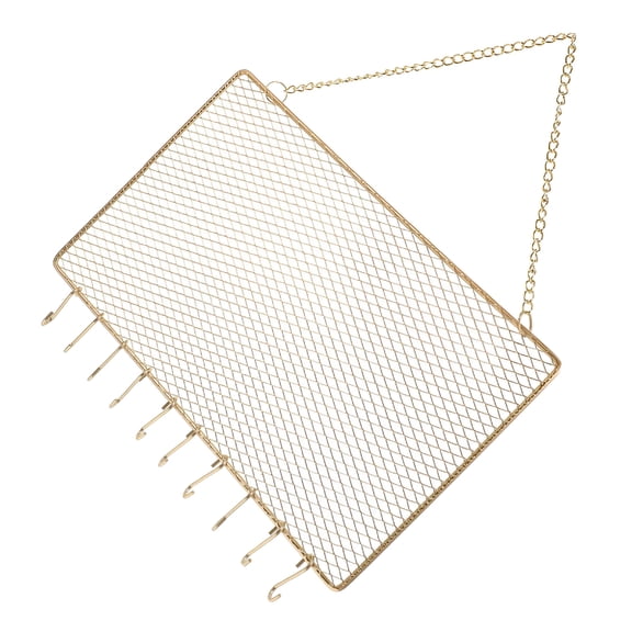 XIBUFE Earring Wall Holder Hanging Jewelry Storage Organizer Metal Bracelets Rack with