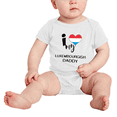 thumbnail image 2 of I Heart My Luxembourgish Daddy Luxembourg Love Flag Infant Romper Baby Bodysuit (White, 3-6 Months), 2 of 5