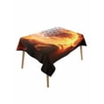 thumbnail image 2 of Golf Ball Tablecloth Rectangle Table Cloth 60x102, Waterproof Tablecloth Outdoor Table Cloth, Sport Modern Glowing Burning Classic Art Washable Table Cover for Kitchen Dinning Party, 2 of 8