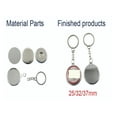 thumbnail image 4 of 100sets Of 32mm Button Keychain Material Single Side Key Chains Keychains Jewelry, 4 of 4
