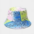 thumbnail image 2 of Reversible Paisley Bucket Hat Cotton Fisherman Cap Packable Cheetah Sun Hat for Women and Men, 2 of 2