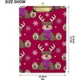 thumbnail image 3 of FMSHPON Christmas Reindeer Bear Purple Scarf Snowflake Clipboard Hardboard Wood Nursing Clip Board and Pull for Standard A4 Letter 13x9 inches, 3 of 5