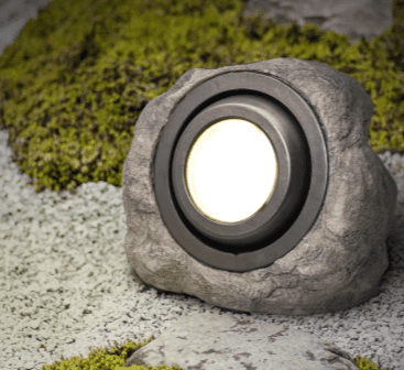 KODA Solar LED Rock Spotlight 2 Pack Outdoor Garden Lights with Solar Panel Adjustable Color 3000K 5000K Waterproof Landscape Lighting