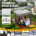 thumbnail image 3 of SPECSTAR Pop Up Gazebo 13x13ft Outdoor Canopy Tent with Mosquito Netting and Center Lock, Instant Outdoor Canopy 2-Tiered Vented Top 3 Adjustable Height for Patio Garden Backyard, Gray, 3 of 8