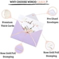 thumbnail image 2 of Violet 4x6 Inch Heavy Duty Thank You Cards with Envelopes 36 Pack for Weddings, Showers, Small Businesses, 2 of 7