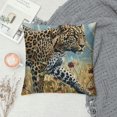 Fenyluxe Leopard Throw Pillow Covers Short Plush Couch Pillowcases for