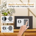 thumbnail image 2 of Safe Box Digital Electronic Security Keypad Mini Small Safes With Grey Safe And Lock Box For Home Office Travel Business Use, 0.236 Cubic Feet, 2 of 5
