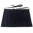 thumbnail image 2 of Yuangui Half-length Working Apron Waist Apron Short Serving Aprons with Pockets Waiter Waitress Workwear (Black Polyester Cotton Material), 2 of 11