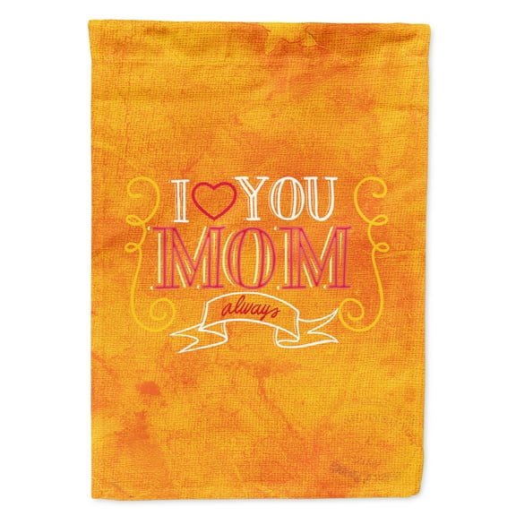 Carolines Treasures BB5417GF I Love you Mom Flag Garden Size  Small multicolor