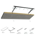 thumbnail image 4 of JPND 36 inch Wooden Floating Wall Shelf with Invisible Brackets Set of 3, for Bedroom/Bathroom/Living Room and Kitchen Storage,Gray, 4 of 7