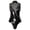 Black, variant on Women Sleeveless Mock Neck One Piece Bodysuit Stretchy Mesh Patchwork PU Leather Catsuit Leotard Pink S