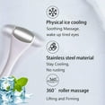 thumbnail image 2 of Mini rodillo de hielo para hinchazón de ojos, rodillos de hielo de acero inoxidable para mujeres, masajeador de ojos, aprieta los poros, alivio debajo de los ojos, reduce las arrugas, cuidado de la, 2 of 8