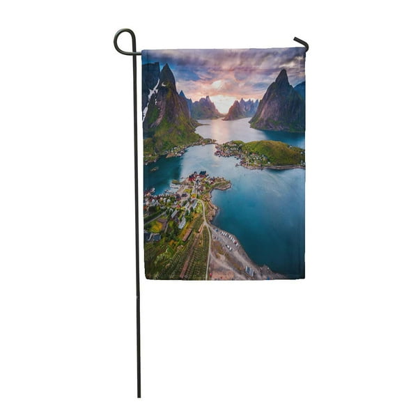 POGLIP Lofoten Islands is Archipelago in The County of Nordland Norway Garden Flag Decorative Flag House Banner 28x40 inch