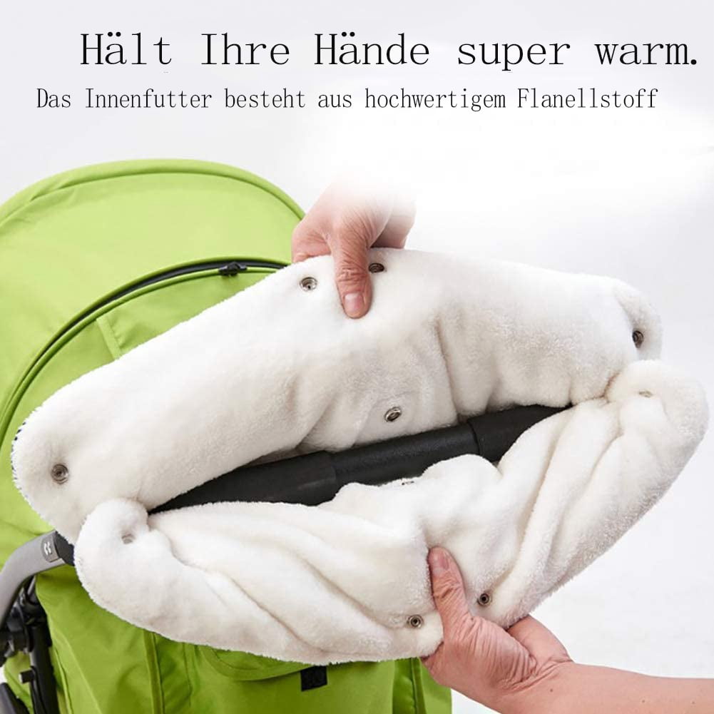 Berber Fleece Hand Warmers, Winter Stroller Accessories for Extreme Cold, Brown
