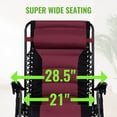 thumbnail image 7 of Backyard Expressions Deluxe XL Padded Recliner Chair – Ergonomic Anti-Gravity Lounger with Folding Design, Side Tray, and Adjustable Headrest, 7 of 7