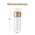 thumbnail image 4 of Termo Infusor De Té De Vidrio Botella Doble Pared Portátil con Filtro de Acero Inoxidable Dorado Gaon, 4 of 5