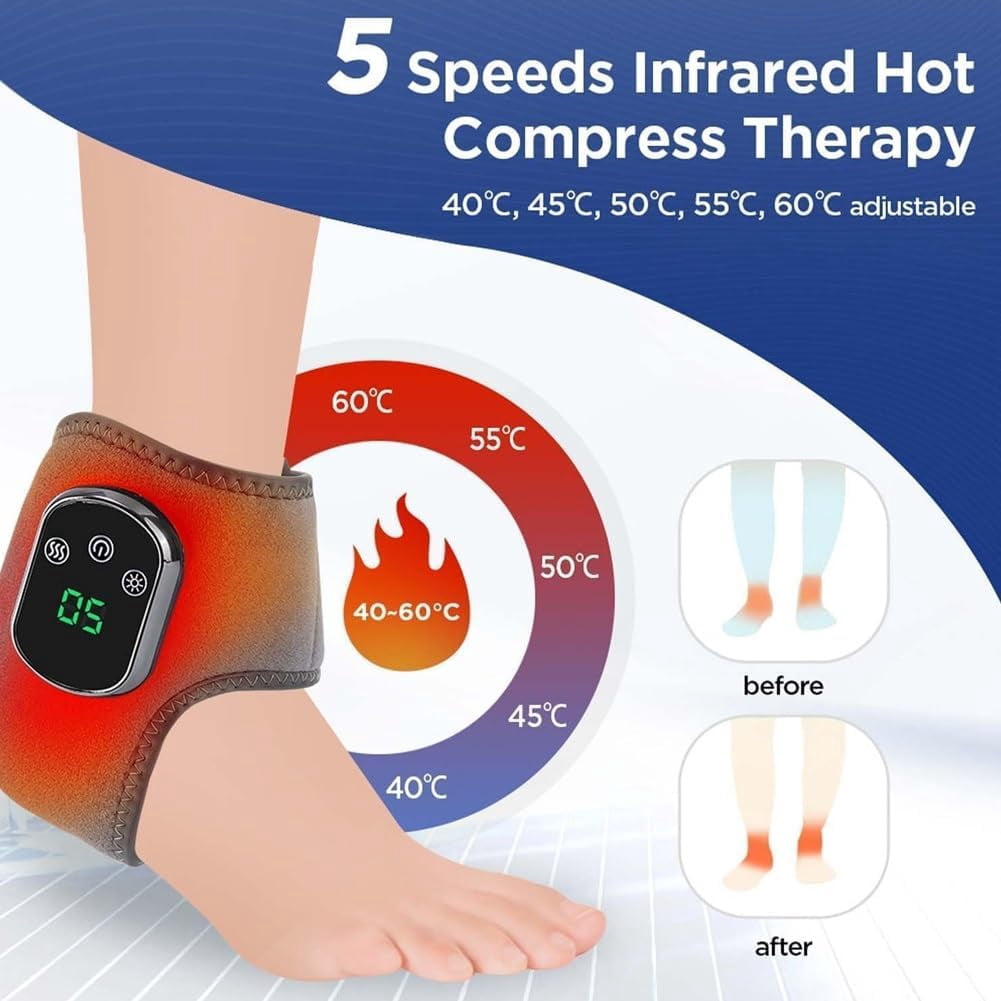 3-in-1 Foot Massager, 2026 new Rejuvacare Foot MassagerTriple Therapy Method Massager for Neuropathy,3 Vibration and 5 Heat Level for All Ages Ankle(1pc)