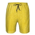 thumbnail image 4 of Naloa Yellow Glitter Men's Beach Shorts, Surfing shorts, Swim trunks, Quick Dry Swim Trunks for Surfing Beach Fun - Small, 4 of 9