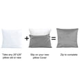 thumbnail image 4 of Home Soft Things Milliken Plush Throw Pillow Covers 2 Piece Set - Silver - 26" x 26", 4 of 4