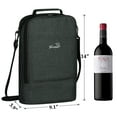 thumbnail image 5 of Tirrinia Insulated 2 Bottle Wine Carrier Tote Cooler Bag for Travel Picnic Padded Champagne Glass, Unique Mothers Day Gifts, 5 of 7
