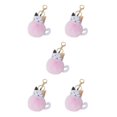 thumbnail image 2 of Youkk Soft Touch Keyring Portable And Adorable Key Chain Best Gifts Leather Cat Keychain Key Ring Suitable For Many Occasions Pink 5Set, 2 of 6