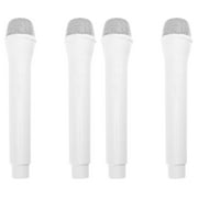 Birthday Party Prop Toy Microphone Stage Performance Play Karaoke Props Kids Wireless White Abs Child 4 Pcs