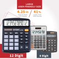 thumbnail image 4 of CATIGA 12 Digits Desktop Calculator with Large LCD Display and Sensitive Button, Dual Solar Power and Battery, Standard Function for Office, Home, School, CD-2786, 4 of 4